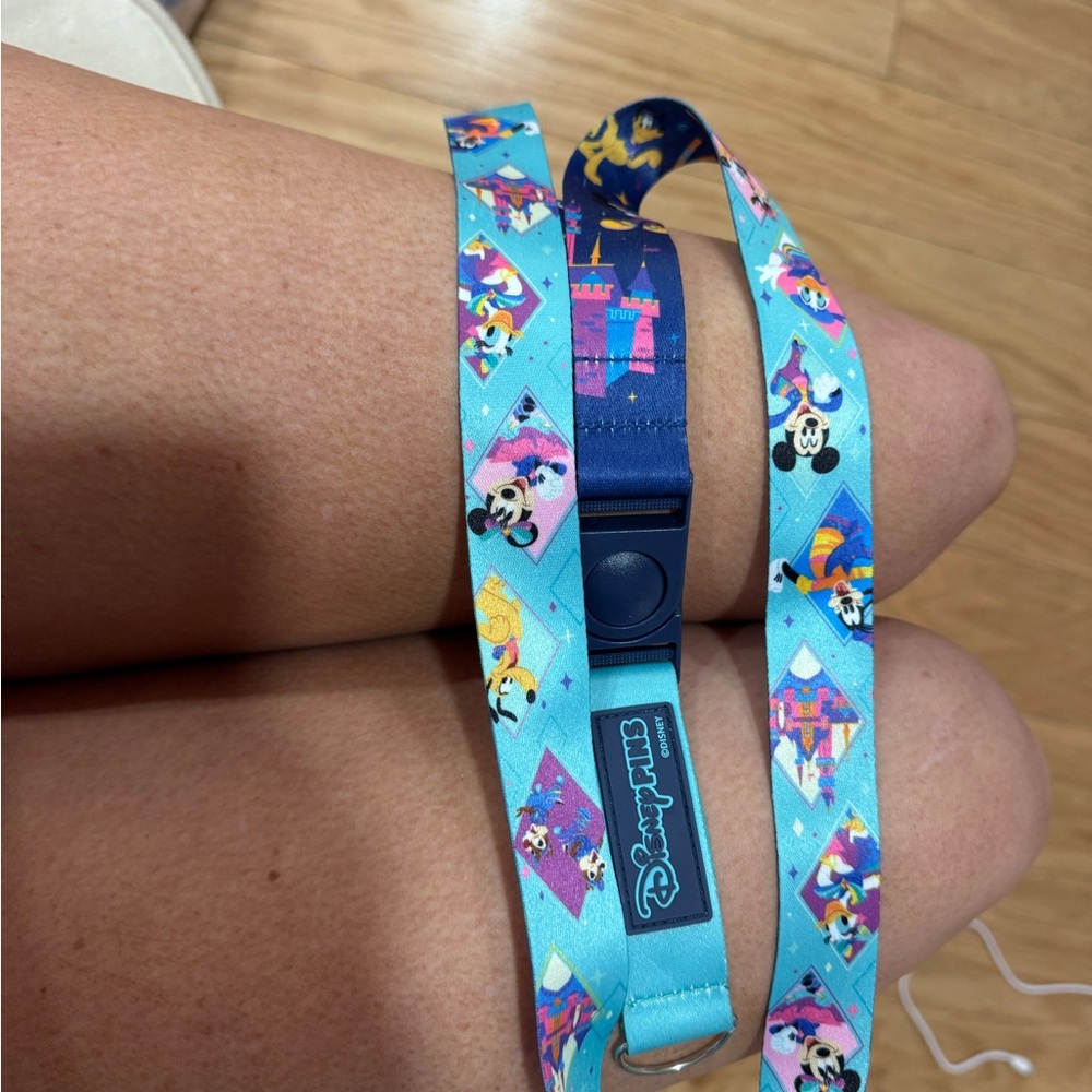 Disney Blue and Pink Lanyard with Character Design brand new
